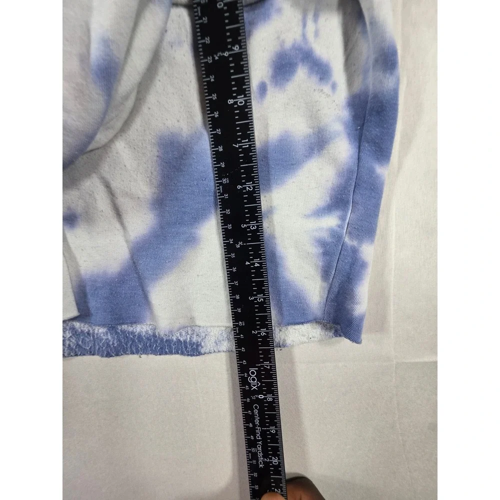 Wild Fable Blue White Tie Dye Cropped Hoodie Sweatshirt Womens Size Small S - Picture 5 of 6